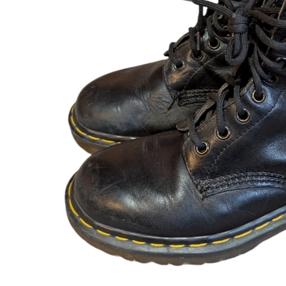 Dr. Martens Vintage 1460 Combat Boots Lug Sole Made in England UK 4 US 6 Grunge - Picture 10 of 11